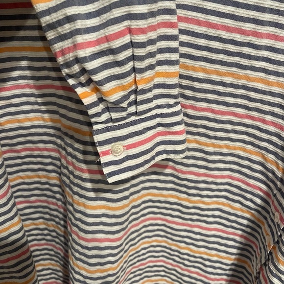 JMcLaughlin Multicolor Striped Shirt 100% Cotton Size M - Picture 5 of 7